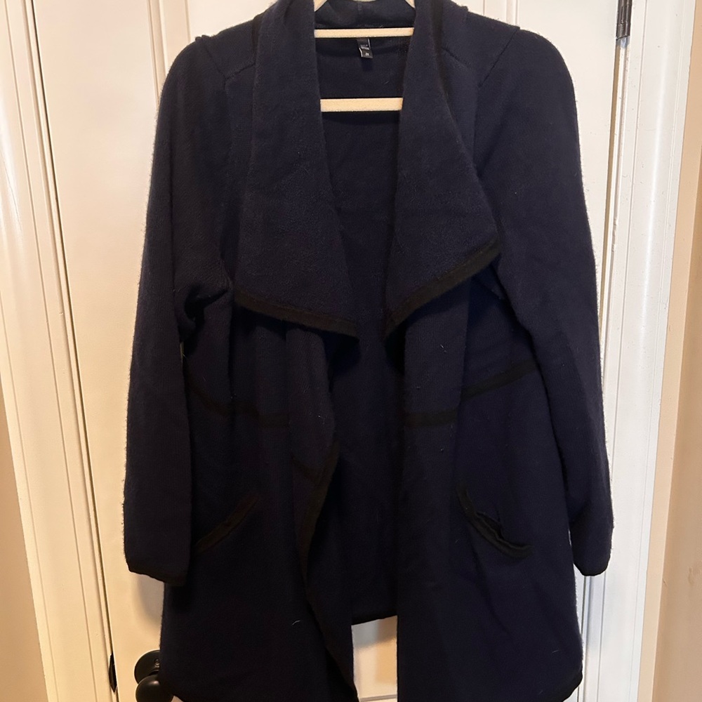 Eileen Fisher Dark Blue Teddy Jacket